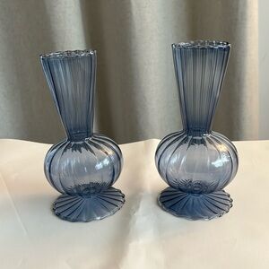 Tess Bud Vase in Cadet, Set of 2